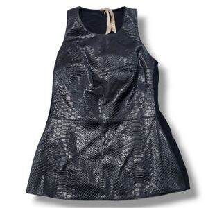 Bailey 44 Top Size XS Women's Sleeveless Tank Top Faux Leather Snake Skin Print